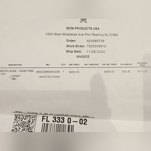 MCM red slides woman's size 8 US